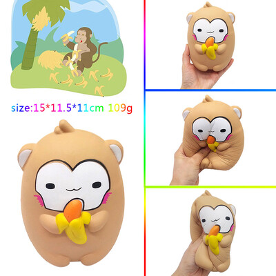 

Gotoamei Banana Monkey Scented Squishies Slow Rising Kid Toys Stress Relief Toy Hop Props