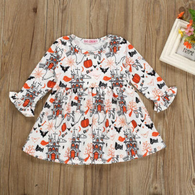 

US Toddler Girl Baby Dress Long Sleeve Princess Party Pageant Dress Kids Clothes