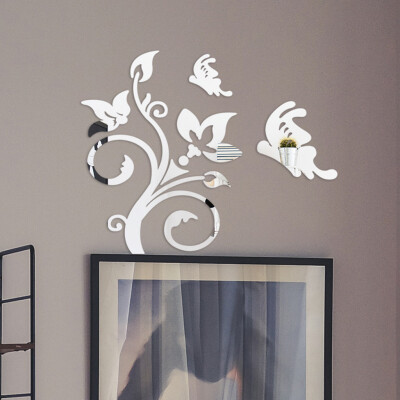 

〖Follure〗3D Diy Leaves Flower Fashion Acrylic Wall Sticker Modern Stickers Decoration