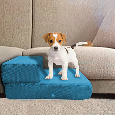 

Siaonvr Breathable Mesh Foldable Pet Stairs Detachable Pet Bed Stairs Dog Ramp 2 Steps