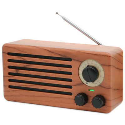 

Portable Wireless Bluetooth Speaker Retro Wood Grain Sound Box Stereo Music Player Support FM Radio TF Card MP3 U Disk USB Play