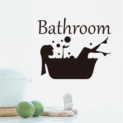 

〖Follure〗Bathroom Girl Shower Removable Wall Sticker Bedroom Backdrop Art Decal DIY