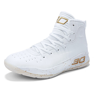 

Basketball shoes mens shoes white gold sneakers high-top running shoes