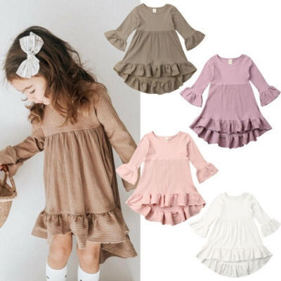 

Autumn Sweet Baby Girl Princess Swallowtail Dress Kid Wedding Birthday Party Casual Dress