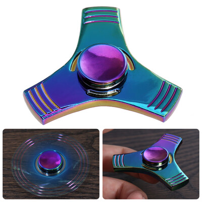 

EDC Fidget Hand Spinner Rainbow Finger Gyro Toy Focus ADHD Autism