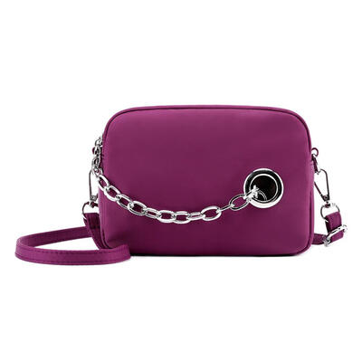 

Solid Color Chain Shoulder Messenger Handbags Women Nylon Crossbody Bags