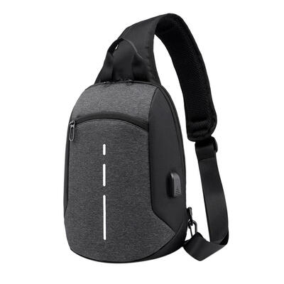 

USB Charging Business Crossbody Messenger Bags Unisex Shoulder Chest Bags