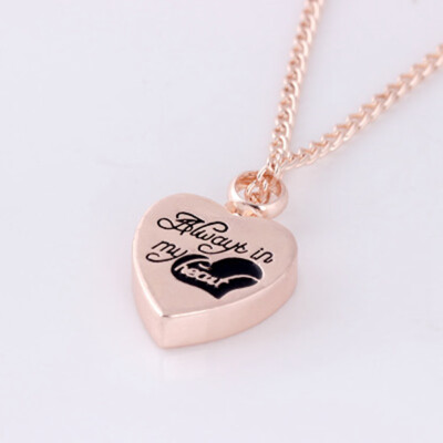 

Keepsake Jewelry Stainless Steel Heart Cremation Ash Pendant Memorial Necklace Always In My Heart I Love You