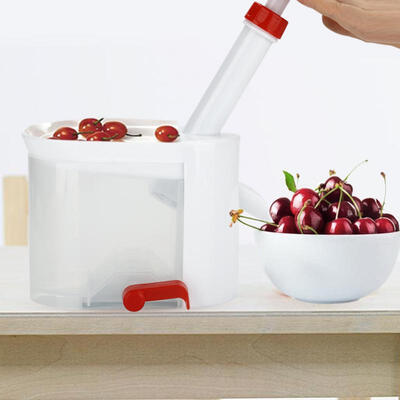 

Greensen Plastic Cherry Pitter Grapes Seeds Removing Tool with Container Home Traveling Fruit Gadget