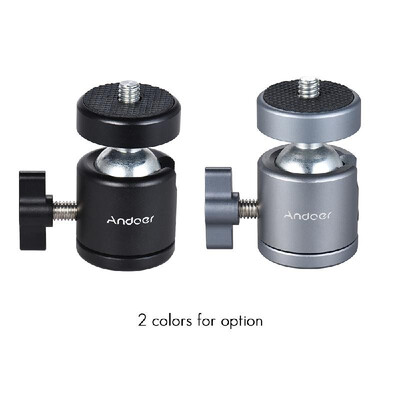 

Andoer Mini Tripod Metal Ball Head Adapter Ballhead Mount with 14" Screw & 14" Screw Hole