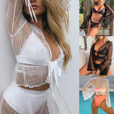 

Summer Bikini Cover Up Sarong Dress Swimwear Kaftan Lace Crochet Beach Wear