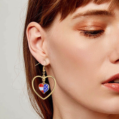 

La Melodie Champagne Gold Heart Shaped Round Earrings Bohemian Elizabeth Map Earrings Earrings 2019 DIY Bohemian Style Jewelry