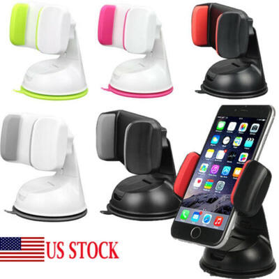 

360° Car Windshield Mount Holder Bracket Cradle For iPhone Cell Phone Mobile GPS