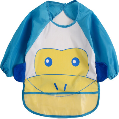 

9 Colors Cartoon Children Bib Printed Long Sleeve Baby Bib Infant Waterproof Apron Clothing 1-3T