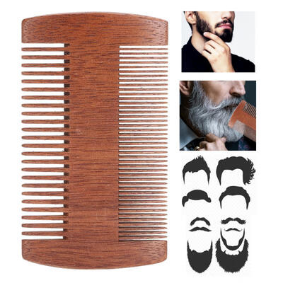 

Greensen Sandalwood Mustache Anti-Static Shaper Styling Comb Tool Beard Shaping Comb