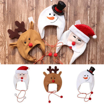 

Plush Red&White Santa Claus Caps Santas Hat for Christmas Party Costume new