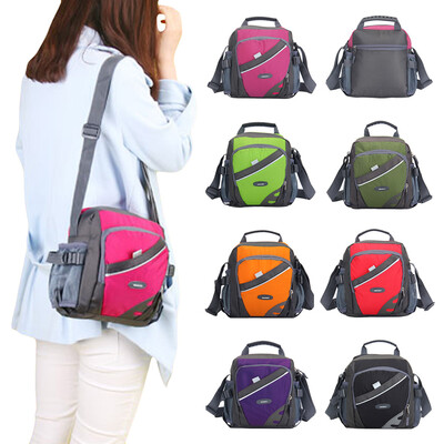 

Romacci New Unisex Nylon Crossbody Bag Waterproof Contrast Color Zipper Multi-Pockets Casual Sport Outdoor Small Shoulder Bags Han