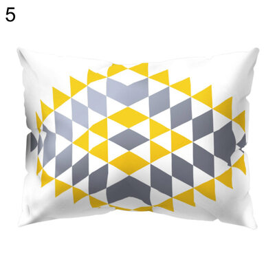 

Geometric Wave Circle Plaid Pillow Case Cushion Cover Sofa Bed Car Office Decor