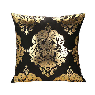 

Siaonvr Polyester Gold Letter Pillow Case Cover Sofa Car Waist Cushion Cover Home Decor