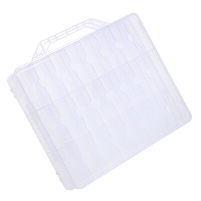 

48 Slots Transparent Plastic Double Layers Storage Box Lipstick Jewelry Case Accessories Container
