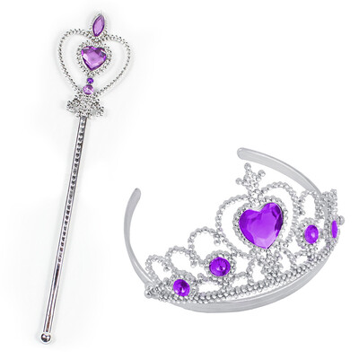 

Siaonvr 2pcs Party Accessories Girl Queen Princess Halloween Cosplay Holiday Party Toy
