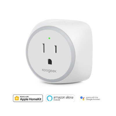 

Koogeek Wi-Fi Smart Plug Works with Apple HomeKit Amazon Alexa Google Assistant Support Koogeek Home App Voice Control Remote Co
