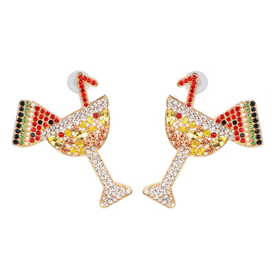 

2019 New Colorful Flower Big Brand Design Luxury Starburst Pendant Crystal Drop Earrings Gem Statement Jewelry