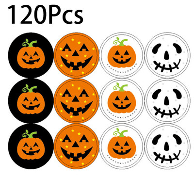 

〖Follure〗Halloween Pumpkin Stickers 120pcs Packaging Seal Diy Candy Gifts Tags Labels New