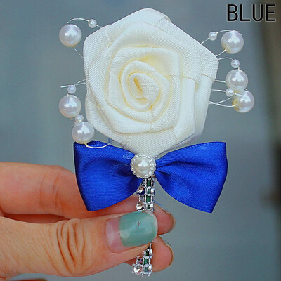

Corsage Flowers Wrist Buttonhole Womens Brooch Bridal Brooches Roses Beads Prom