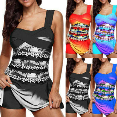 

Women Ladies Floral Padded Swimwear Tankini Bikini Beachwear Swimsuit Bathing