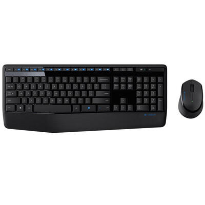 

Logitech MK345 Wireless Combo Full-sized Keyboard with Palm Rest Mouse Set
