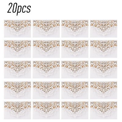 

20Pcs Pearl Paper Laser Cut Wedding Invitation Cards Greeting Card Kits Event Party Supplies with Blank Inner Sheet