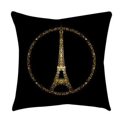 

〖Follure〗Rose Black Gold Cushion Cover Square Pillowcase Home Decoratio