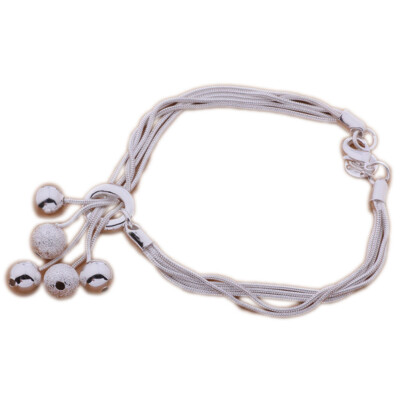 

Wonderful Gift Women Fashion Jewelry Silver Bracelet Accessories Silver Sand Bead Bracelet