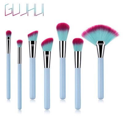 

〖Follure〗7PCS Wooden Foundation Cosmetic Eyebrow Eyeshadow Brush Makeup Brush Sets Tools