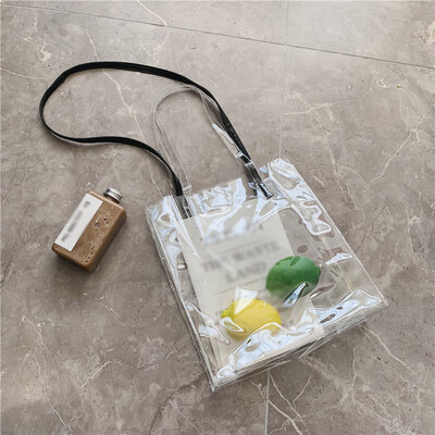 

Tailored Fashion Girls Street Transparent Versatile Handbag Shoulder Messenger Package