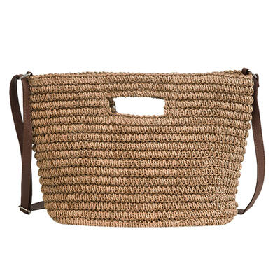 

Summer Women Weave Straw Beach Messenger Bags Shoulder Bucket Handbags Tote