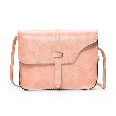 

New Vintage Women Crossbody Bag Flap Over Belt Front Messenger Shoulder Bag PU Leather Small Bag