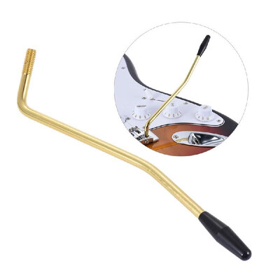 

6mm Thread Diameter Single Tremolo Trem Vibrato Whammy Bar Arm Crank Lever for Electric Guitar Tremolo System Golden with Black Ti