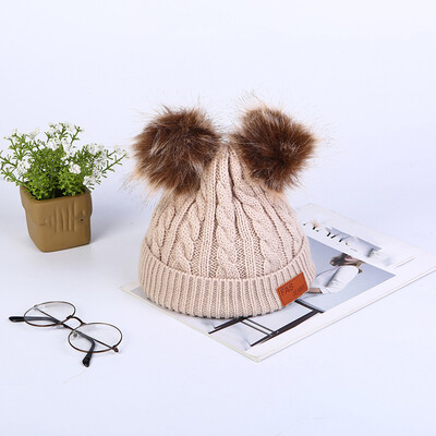 

Tailored Unisex Winter Thicken Warm Hat For Men And Women Ear Warm Hat with Hairball