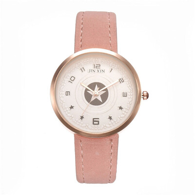 

Simple Female Watch Featuring A Star Pattern And Roman Numerals Womens Watches Bayan Kol Saaty Fashion High Quality Clock