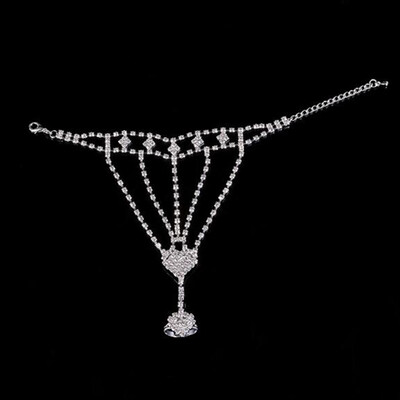 

Fashion Famous Brand Jewelry Antique Silver Plated Fashion Women Girl Rhinestone Hand Bangle Chain Link Finger Ring Bracelet