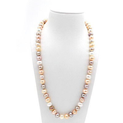 

Qingtian zhenzhu multicolored freshwater pearl necklace colored pearl s925 silver buckle color 16341