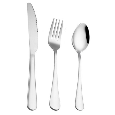

Toponeto 3PCS Set Stainless Steel Upscale Dinnerware Flatware Cutlery Fork Spoon