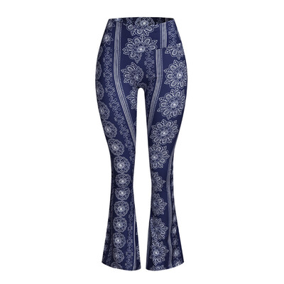 

Tailored Women Print High Waisted Broad Legged Yoga Pants Ladies Tight And Elastic Pants