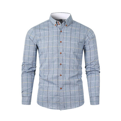 

Tailored Mens Autumn Winter Casual Slim Plaid Long Sleeve Shirts Top Beach Blouse