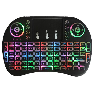 

Colorful Backlit 24GHz Wireless Keyboard Touchpad Mouse Handheld Remote Control Backlight for Android TV BOX PC Smart TV