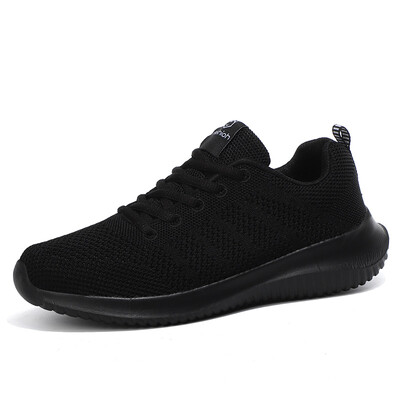

LZJ 2019 New Women Shoes Flats Fashion Casual Ladies Shoes Woman Lace-Up Mesh Breathable Female Sneakers Zapatillas Mujer 35-42