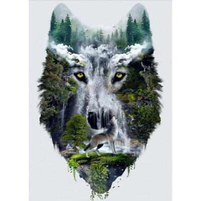 

5D DIY Full Drill Diamond Painting Abstract Wolf Cross Stitch Embroidery