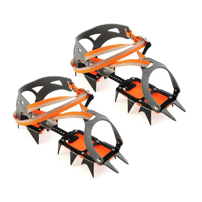 

14-point Manganese Steel Climbing Gear Crampons Ice Grippers Crampon Traction Device Mountaineering Glacier Travel Ice Walking